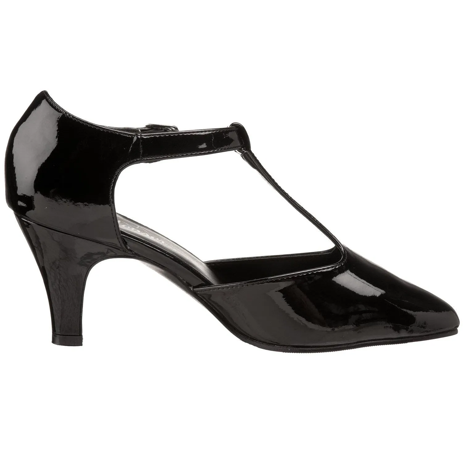 3 Inch Heel DIVINE-415W Black Patent