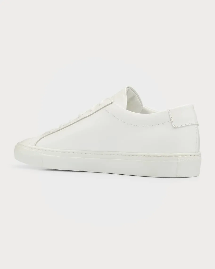 Achilles Men's Leather Low Top Sneakers, White Common Projects