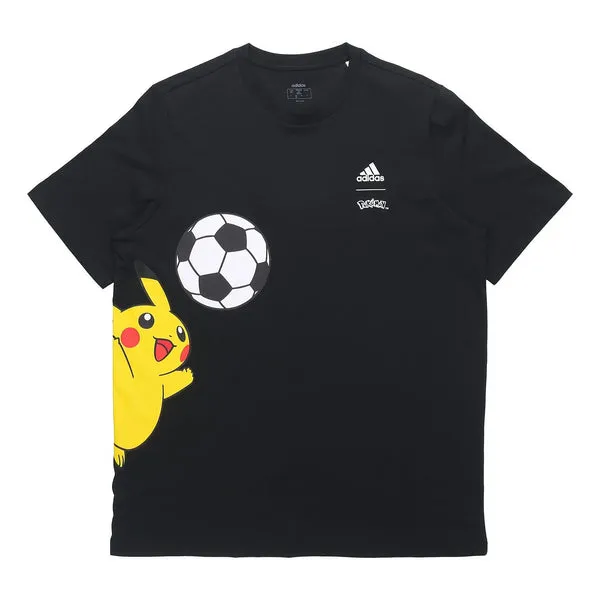 adidas x POKEMON Series Sports Training Asia Edition Black T-Shirt, black