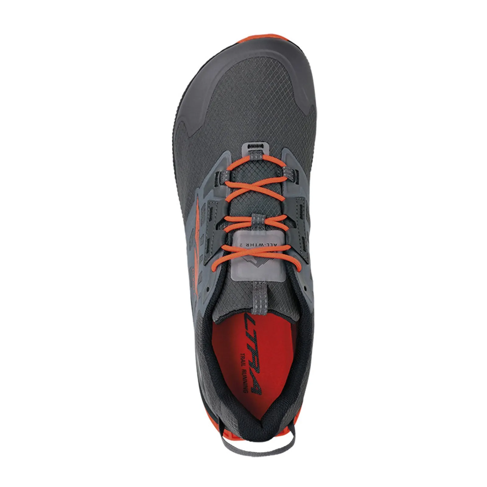 Mens Altra Lone Peak All Weather Low 2 Trail Running Shoe - Gray/Orange