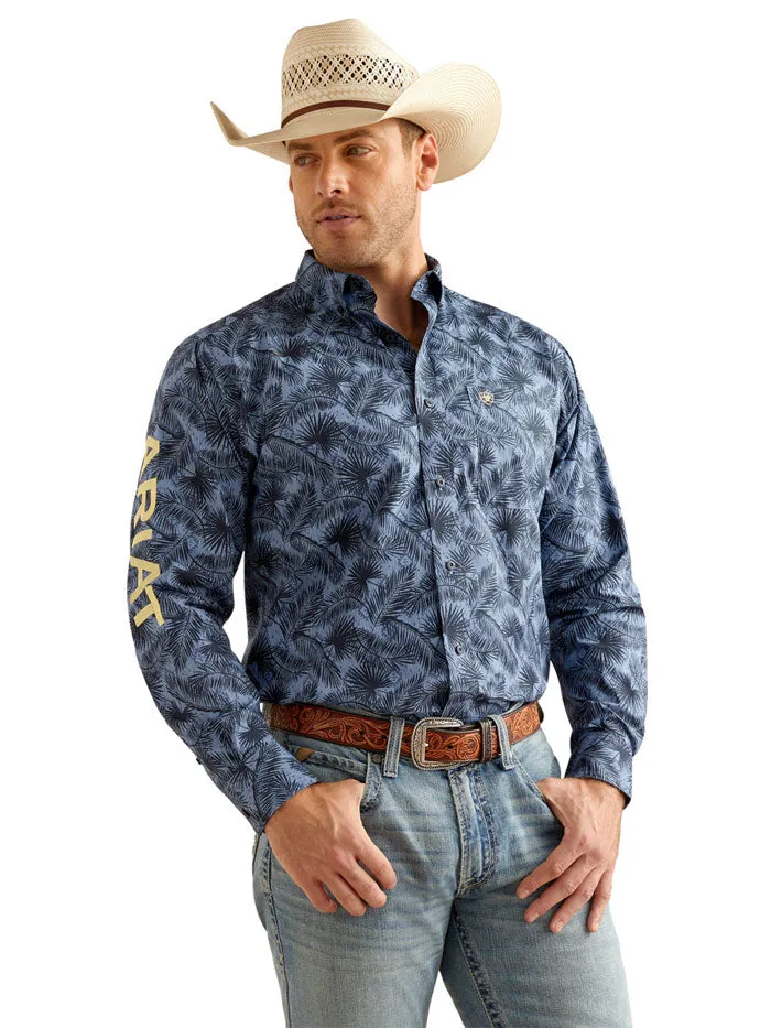 Ariat 10048393 Mens Team Garett Classic Fit Shirt Blue