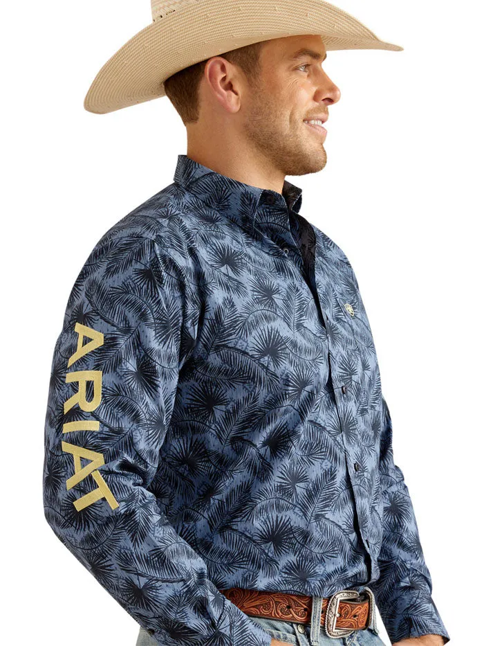 Ariat 10048393 Mens Team Garett Classic Fit Shirt Blue