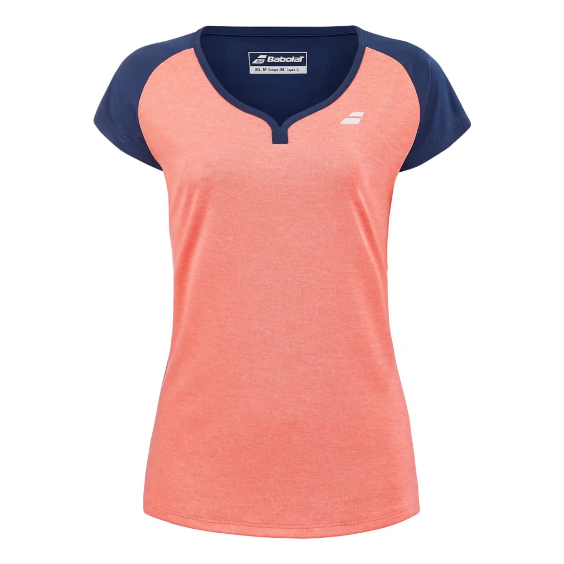 Babolat Play Cap Sleeve Women Top - Fluo Strike/Estate Blue