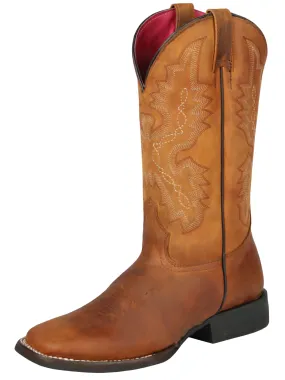 Botas Vaqueras Rodeo Clasicas de Piel Genuina para Mujer 'El General' - ID: 44651