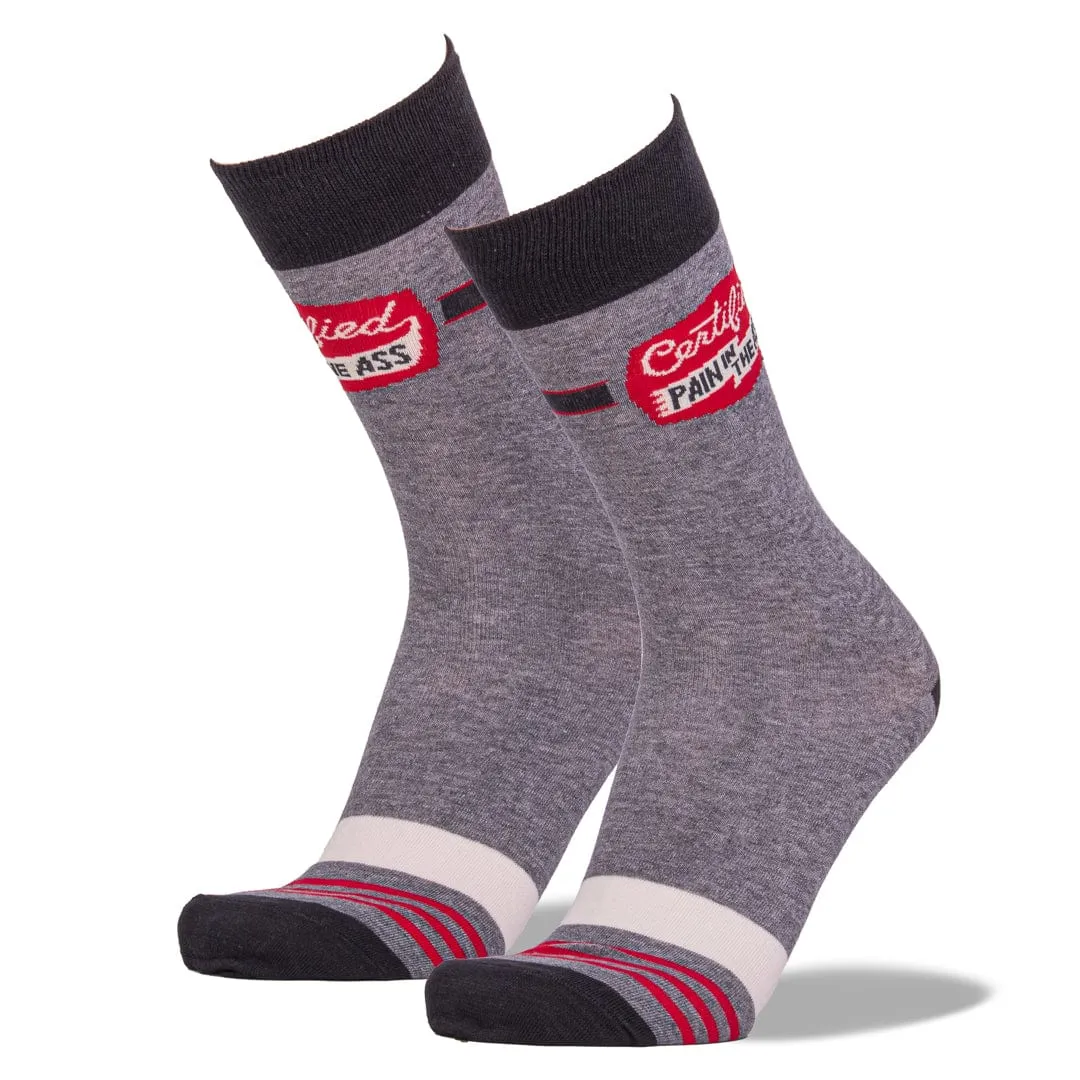 Certified Pain in the Ass Sock Men’s Crew Socks