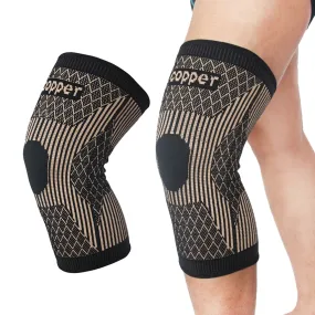 Copper Breathable Recovery Knee Support Brace Sleeve