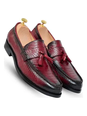 Dominator Tassel Maroon Slip Ons