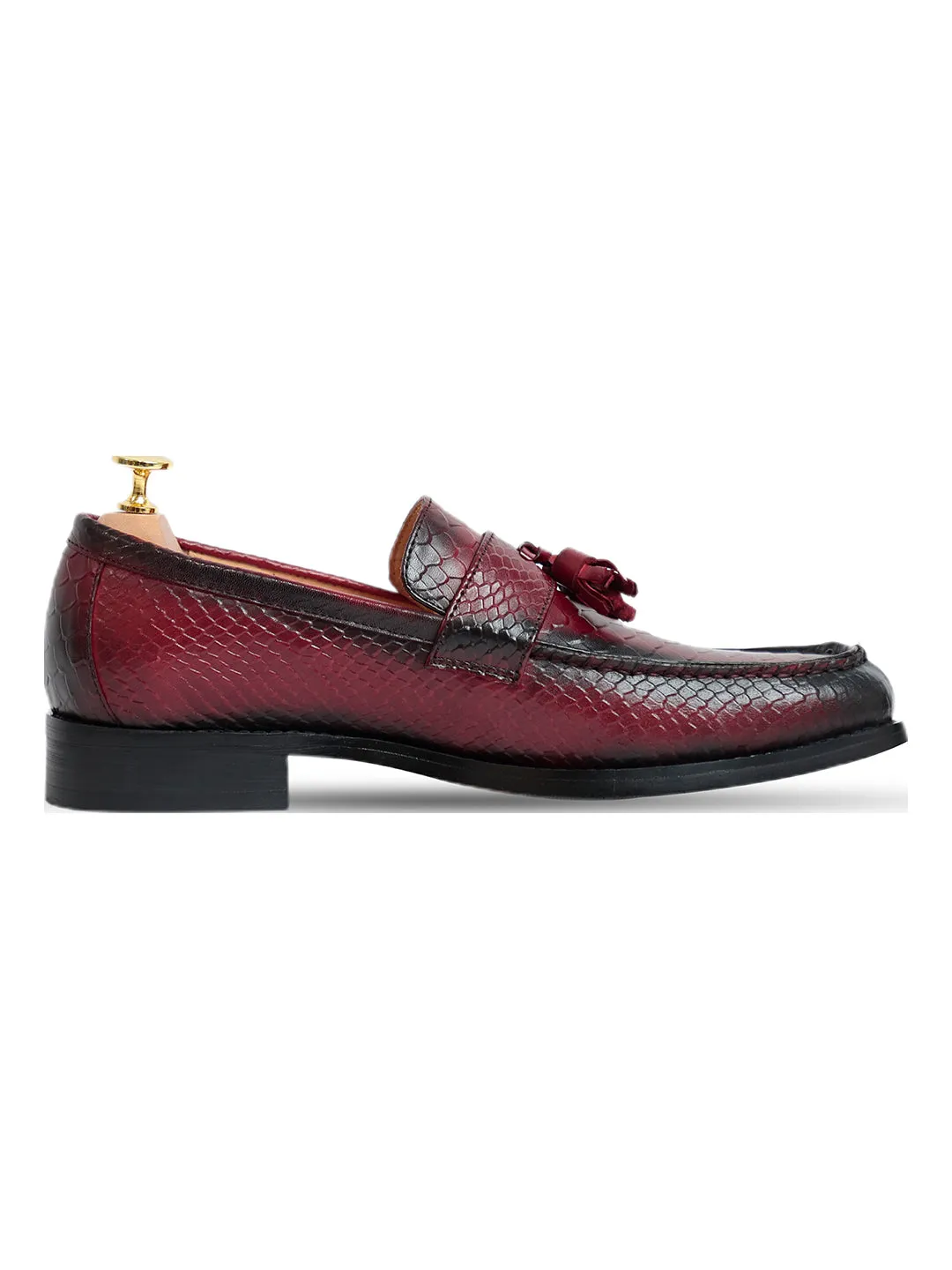 Dominator Tassel Maroon Slip Ons