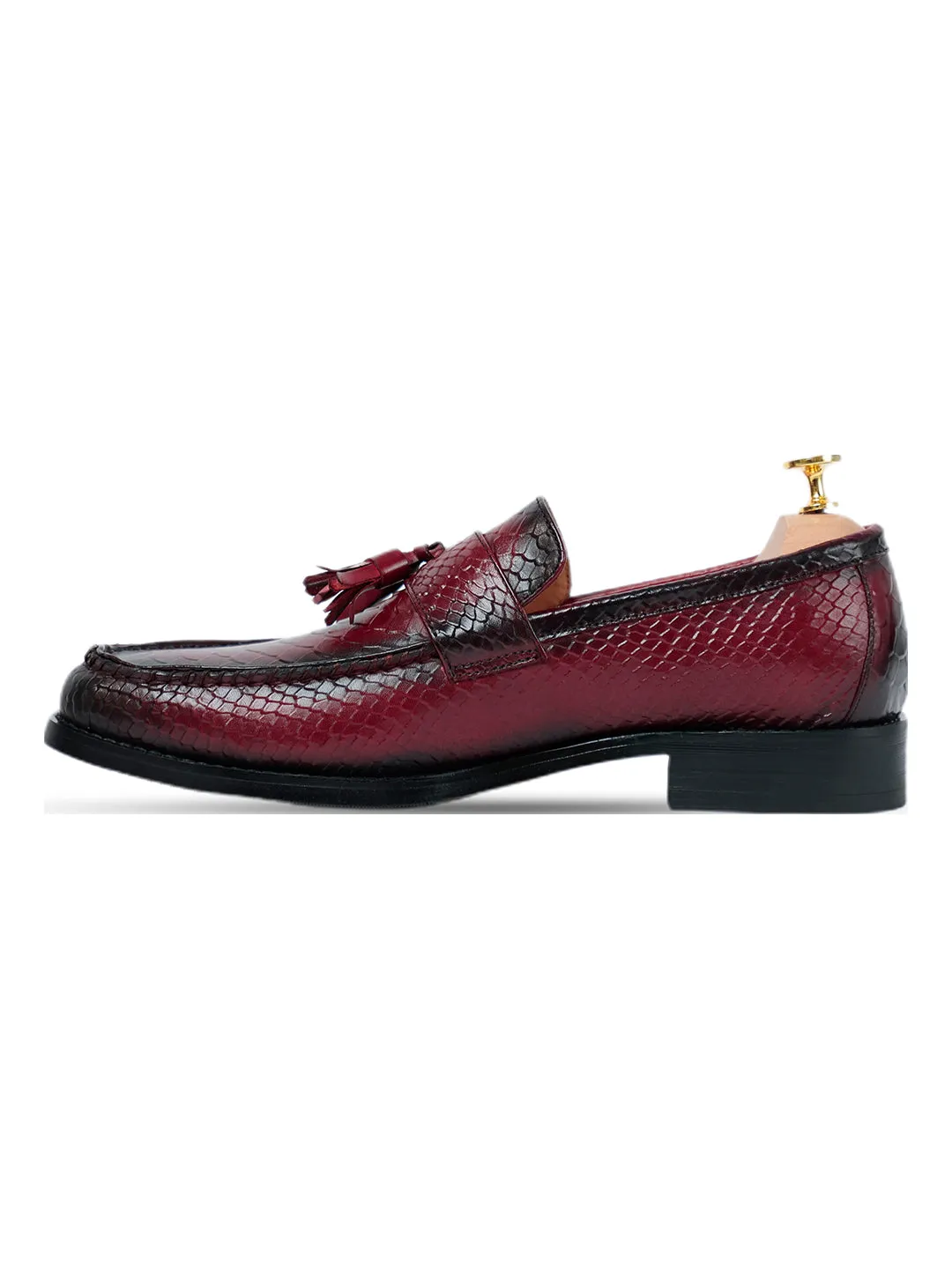 Dominator Tassel Maroon Slip Ons