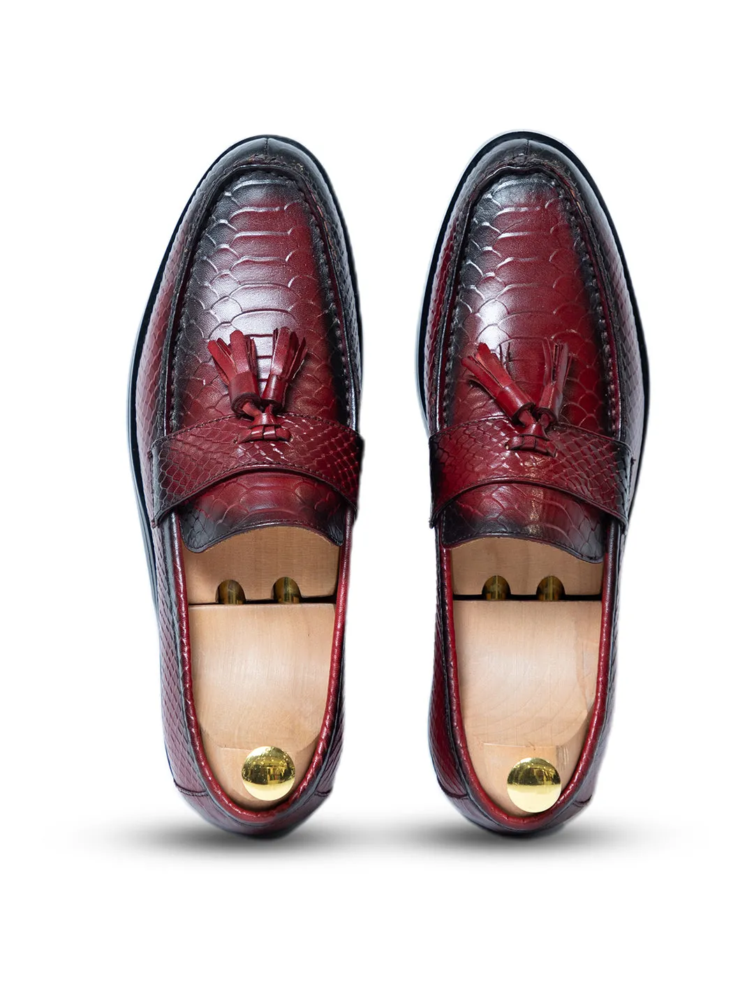 Dominator Tassel Maroon Slip Ons