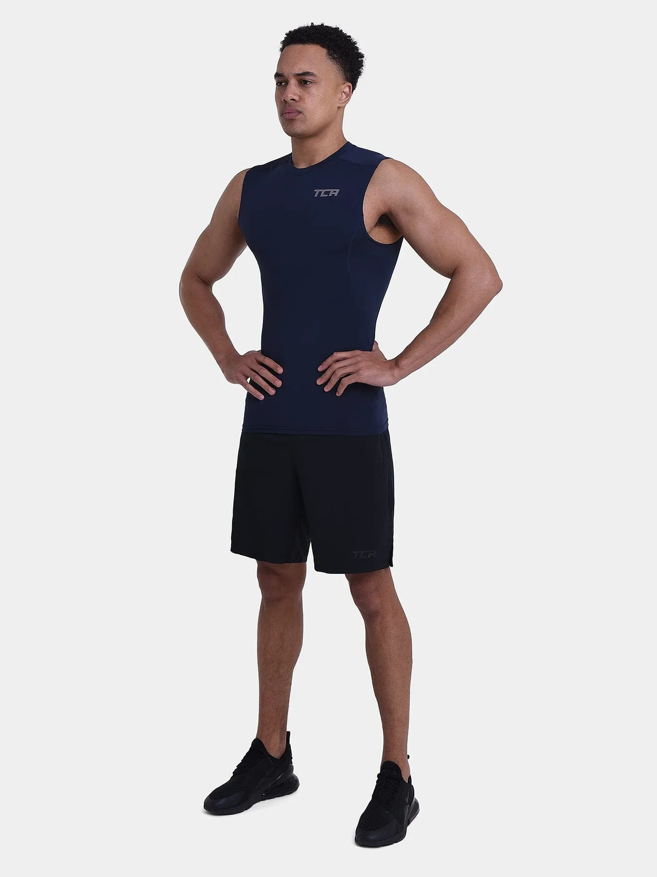 Hyperfusion Compression Base Layer Crew Neck Vest For Men