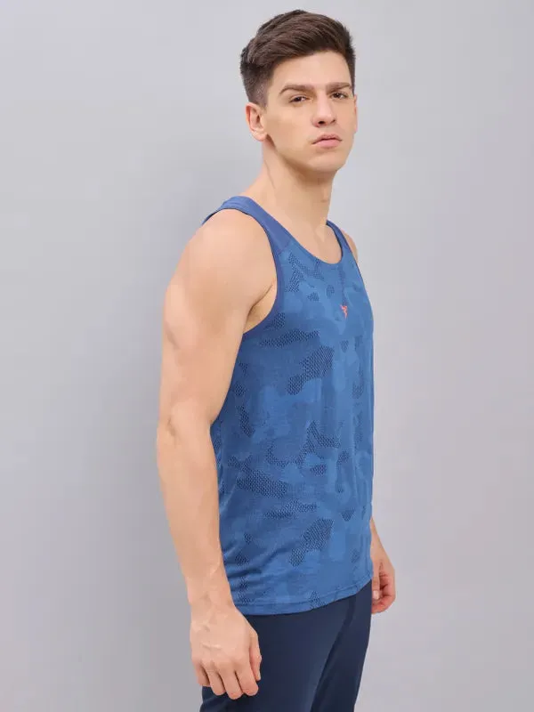 Men Colorblock Slim Fit Crew Neck Innerwear Vest with VENTMESH