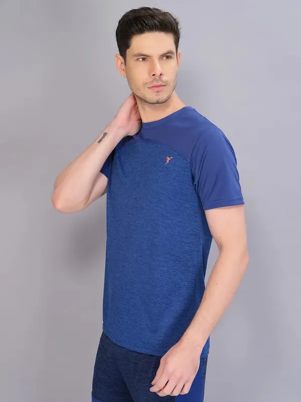 Men Crew Neck Slim Fit Melange T-shirt with DOUBLE COOL