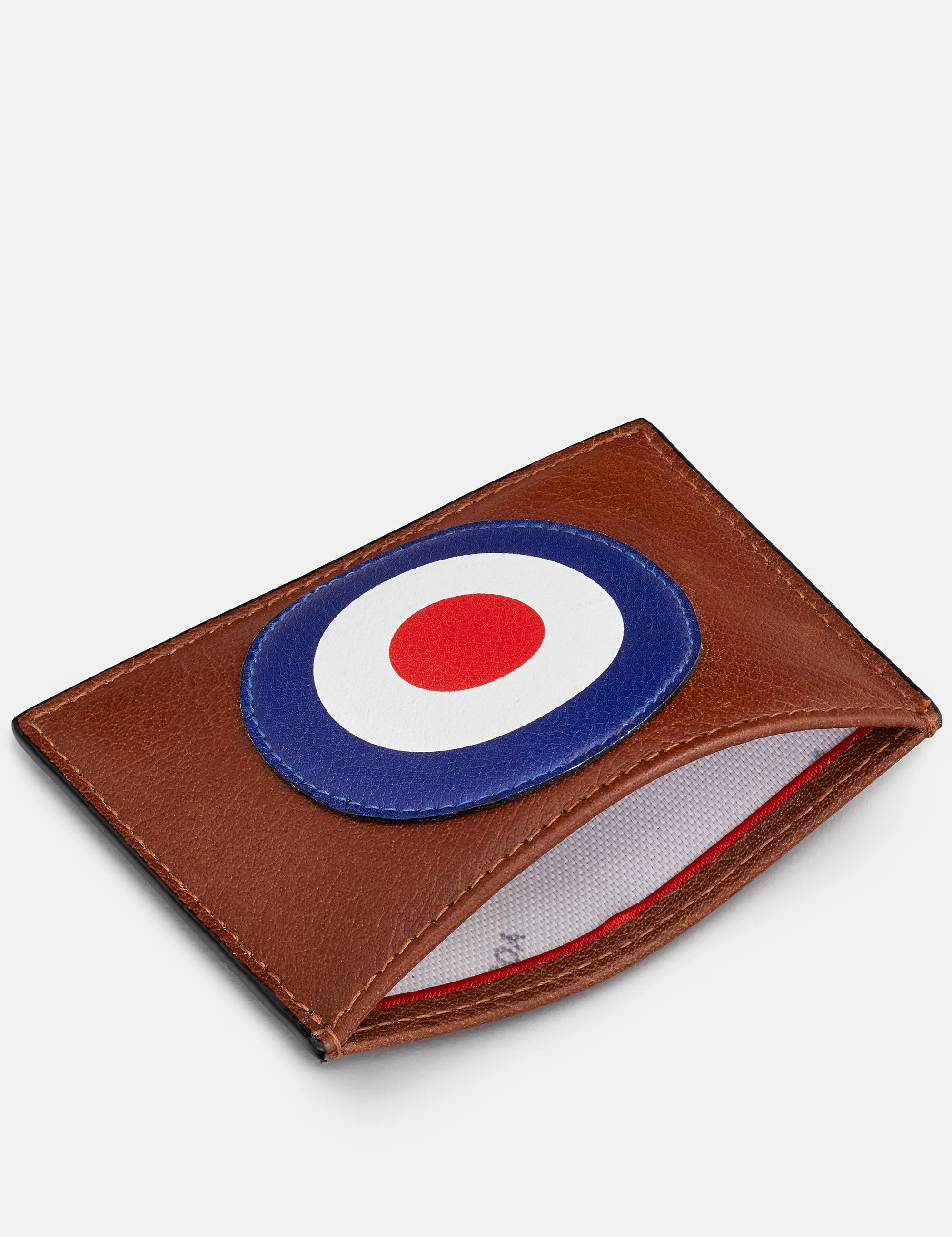 Mod Target Brown Leather Academy Card Holder