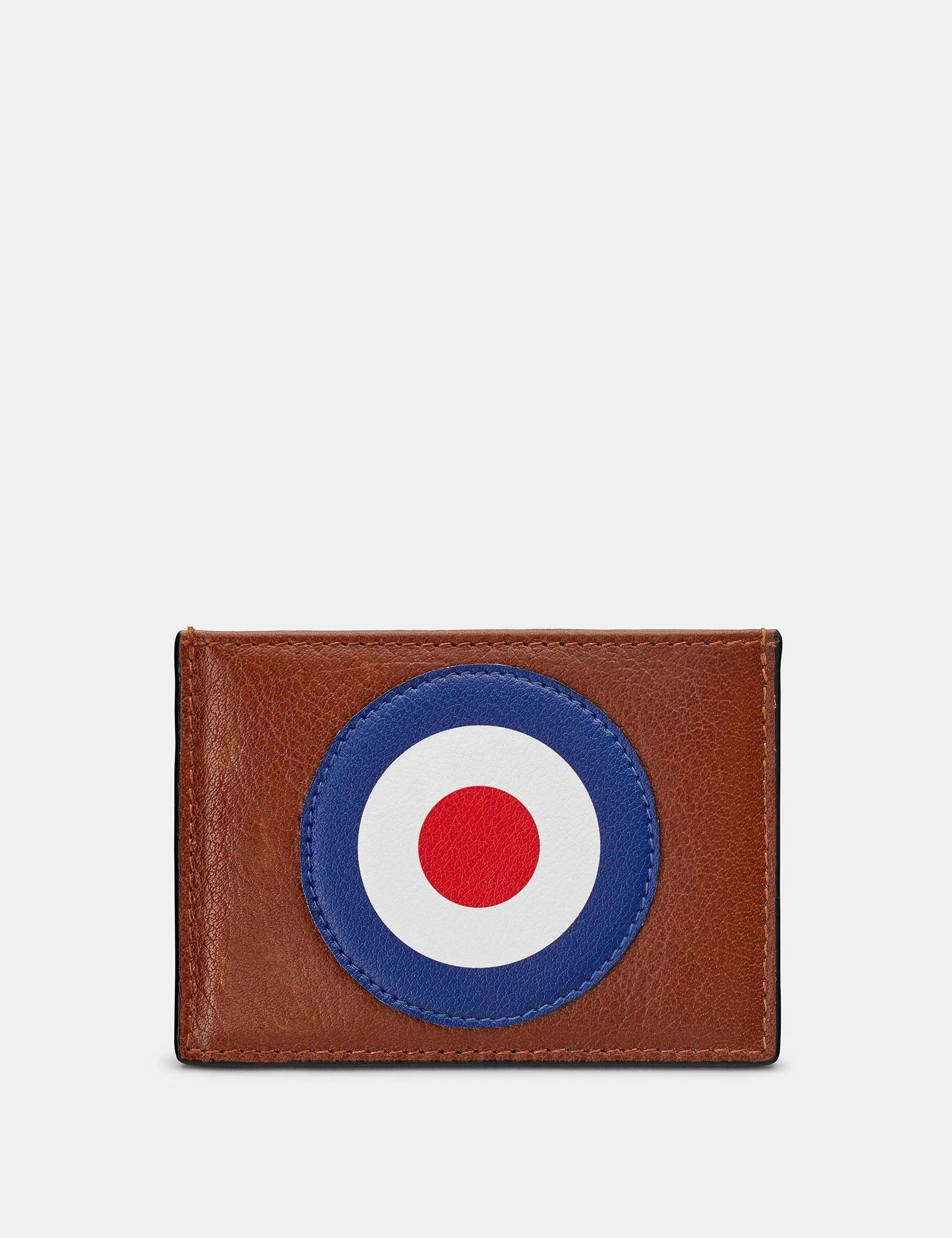 Mod Target Brown Leather Academy Card Holder