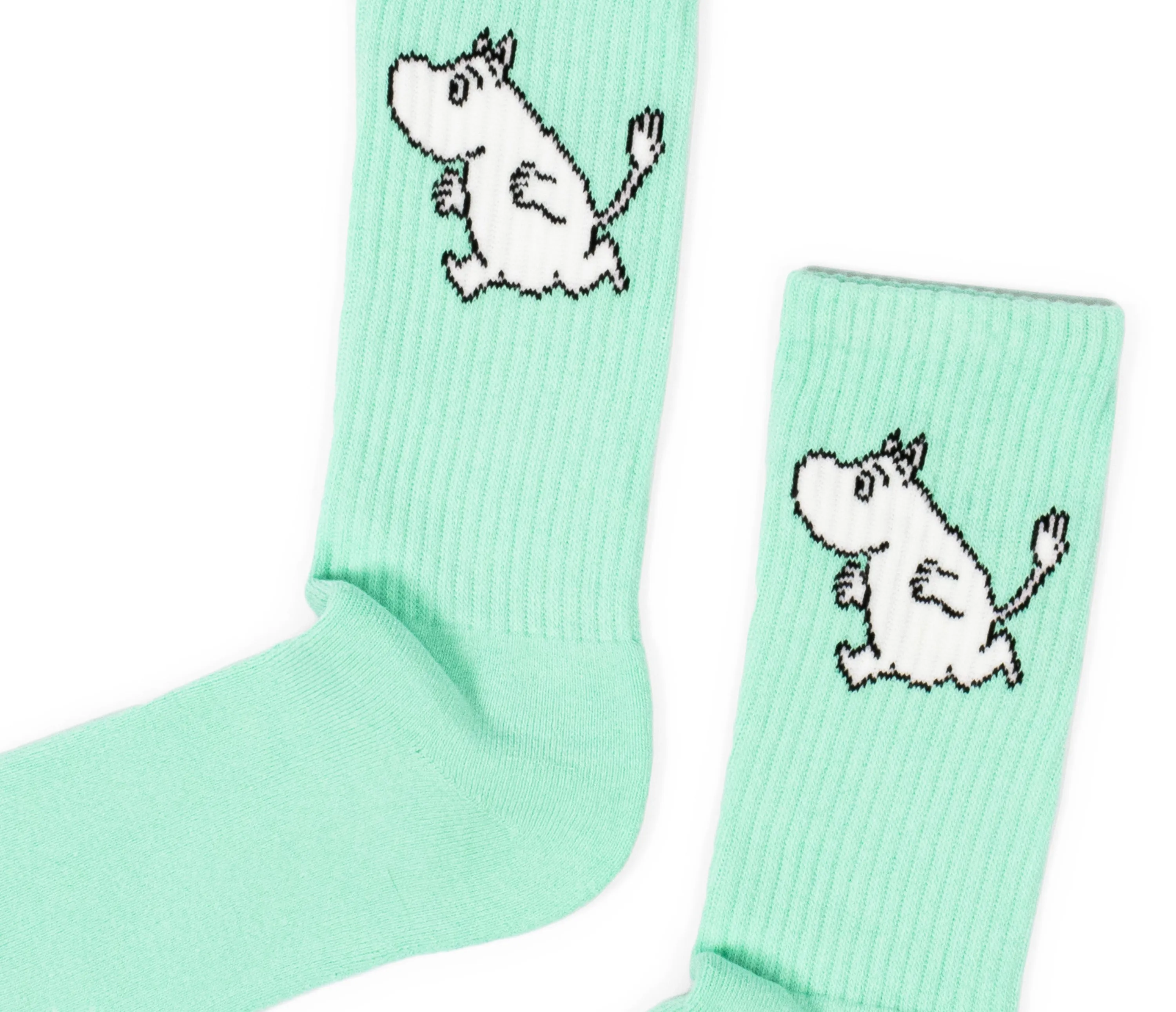 Moomintroll Running Mens Sport Socks - Mint Green