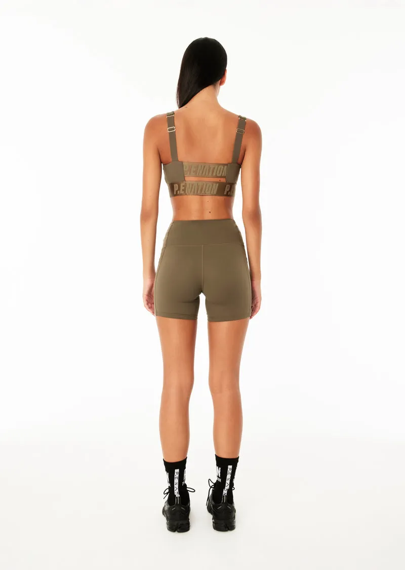 P.E Nation - Recalibrate 5" Bike Short in Khaki