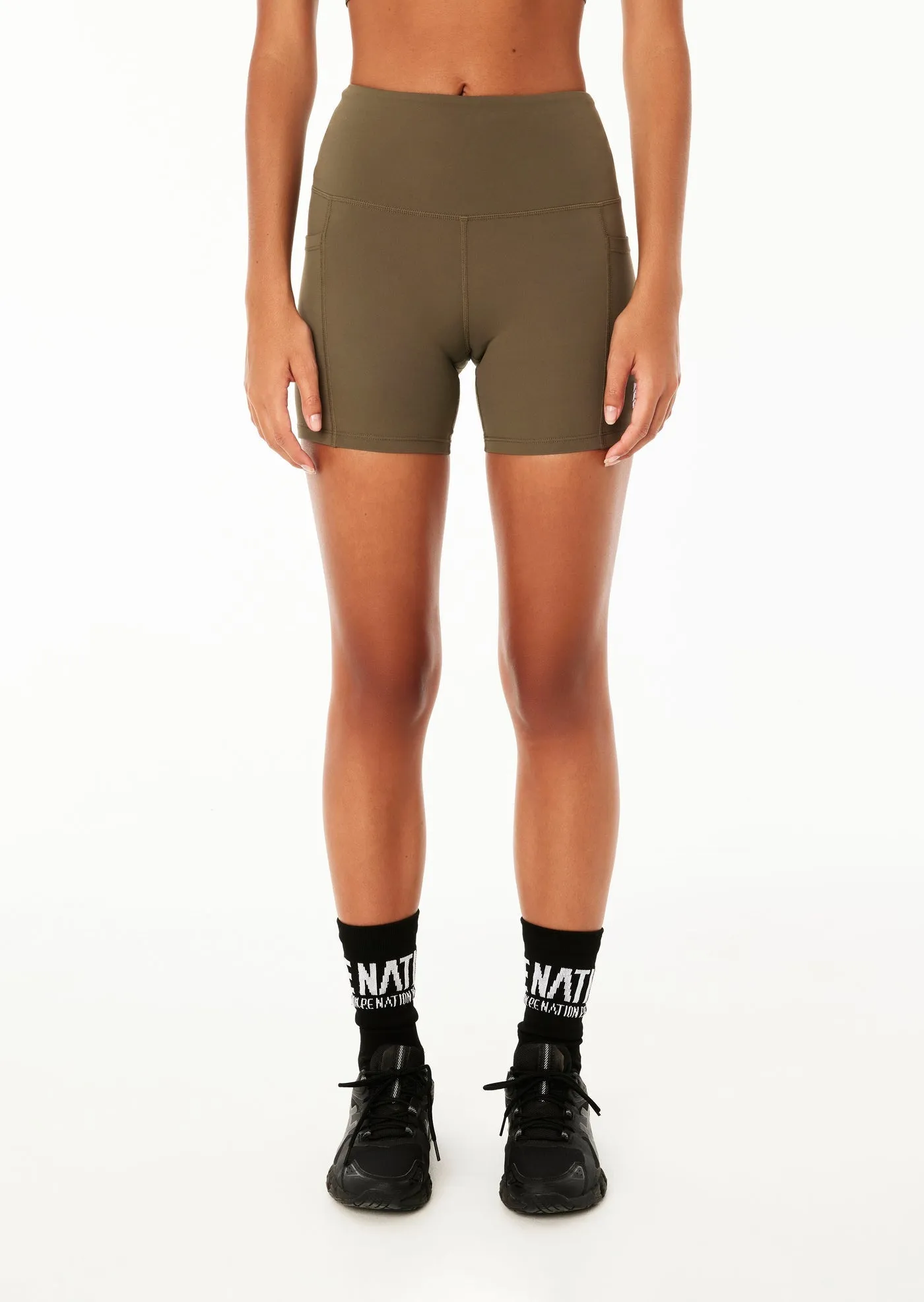 P.E Nation - Recalibrate 5" Bike Short in Khaki