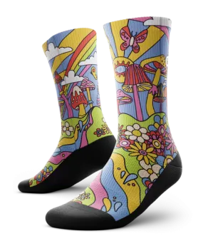 "Groovy" Performance Crew Running Socks by Outway