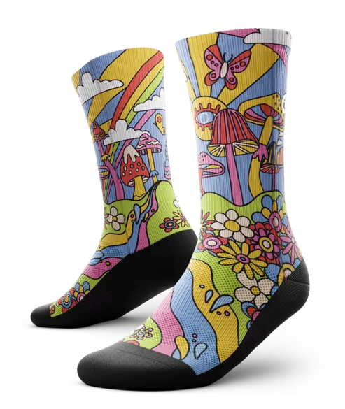 "Groovy" Performance Crew Running Socks by Outway