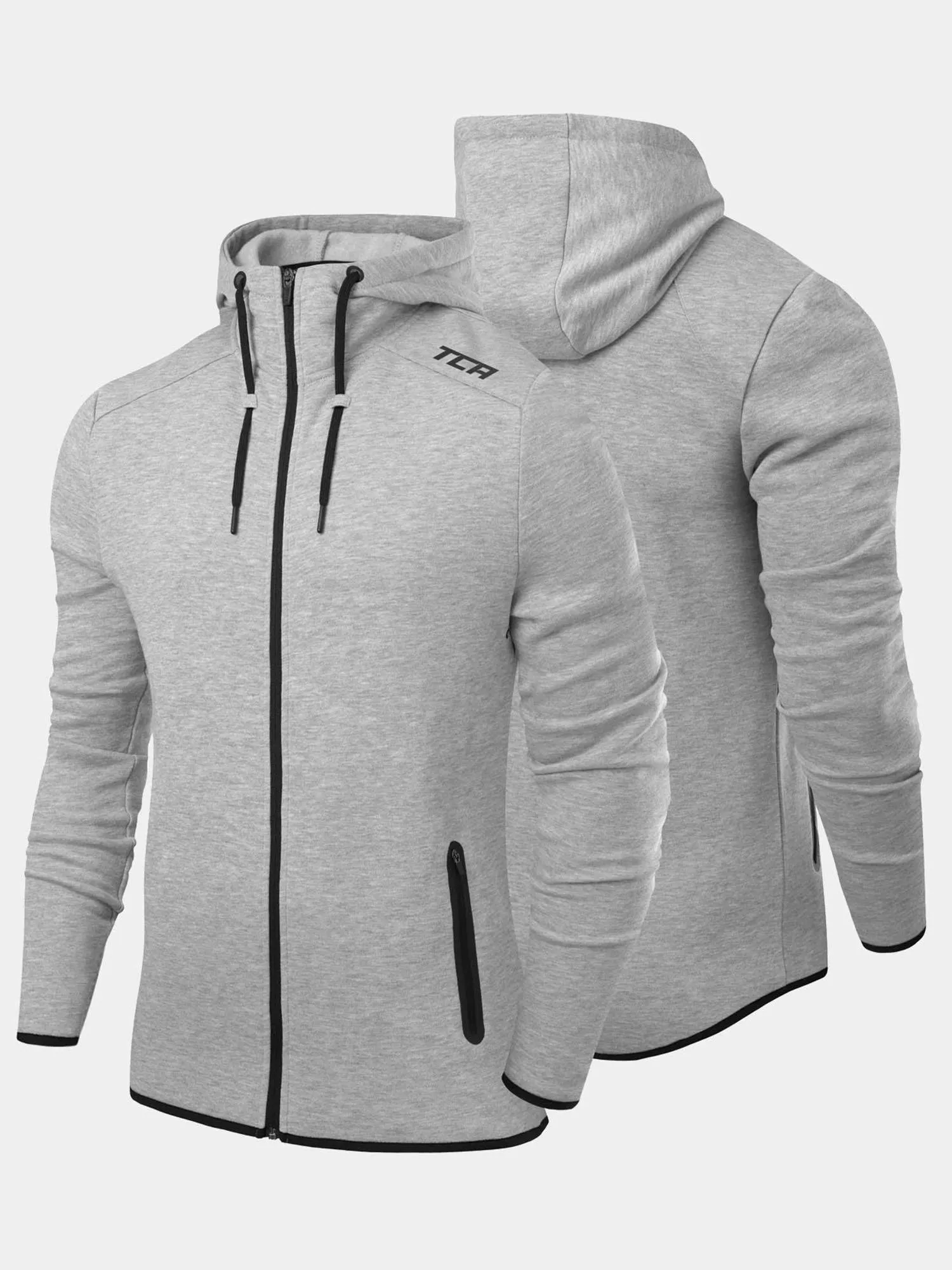 Mens Tech Running Hoodie with Zip Pockets - Revolution Fitness Apparel