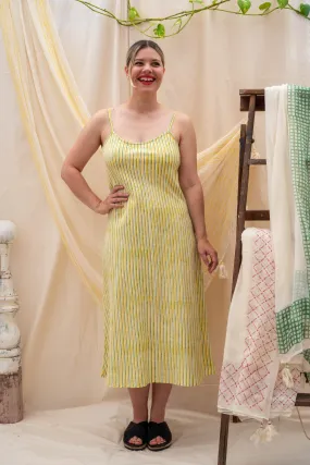 Slip Dress | Yellow & Green Stripe