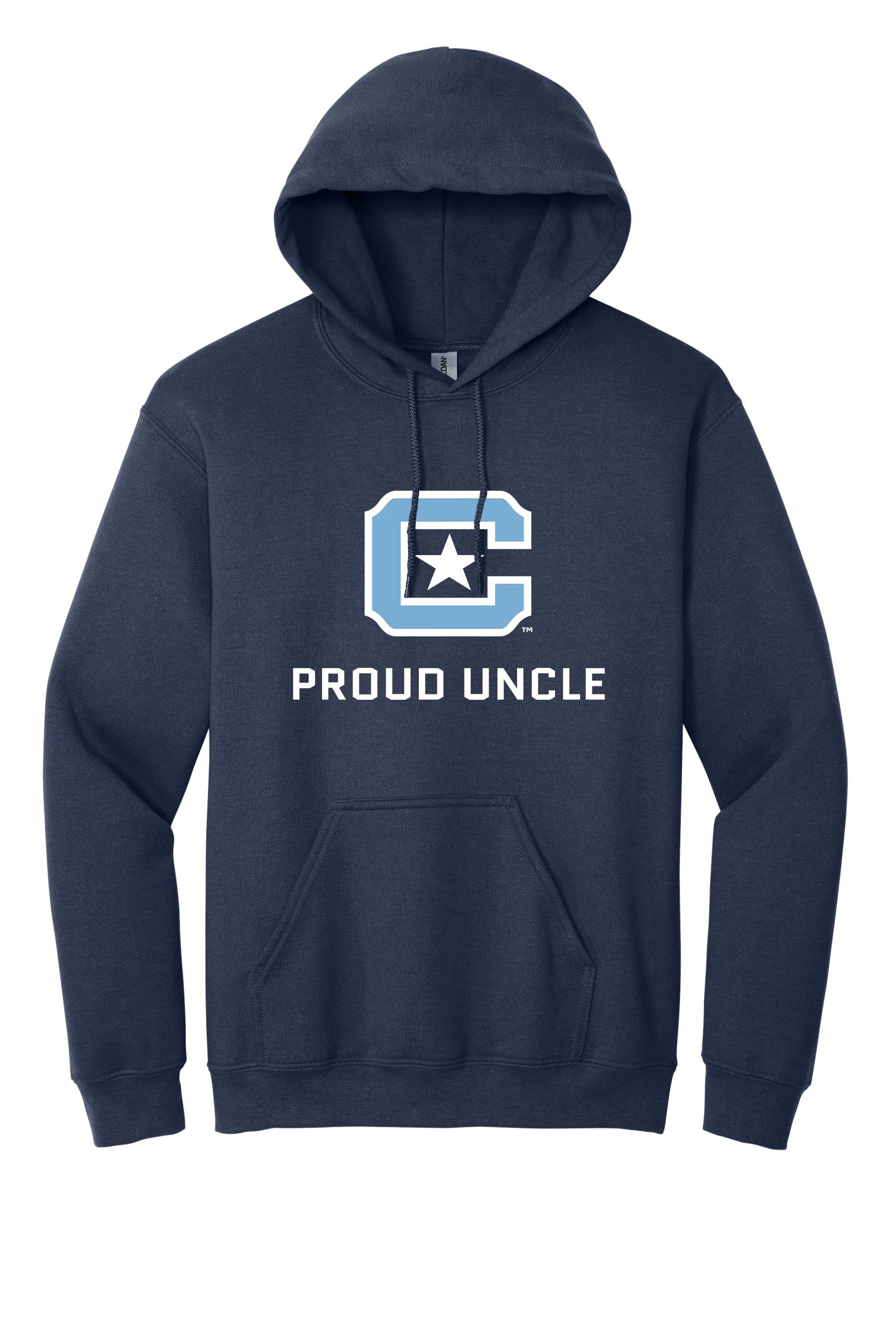 The Citadel Block C Star logo, Proud Uncle,  Heavy Blend™ Hooded Sweatshirt