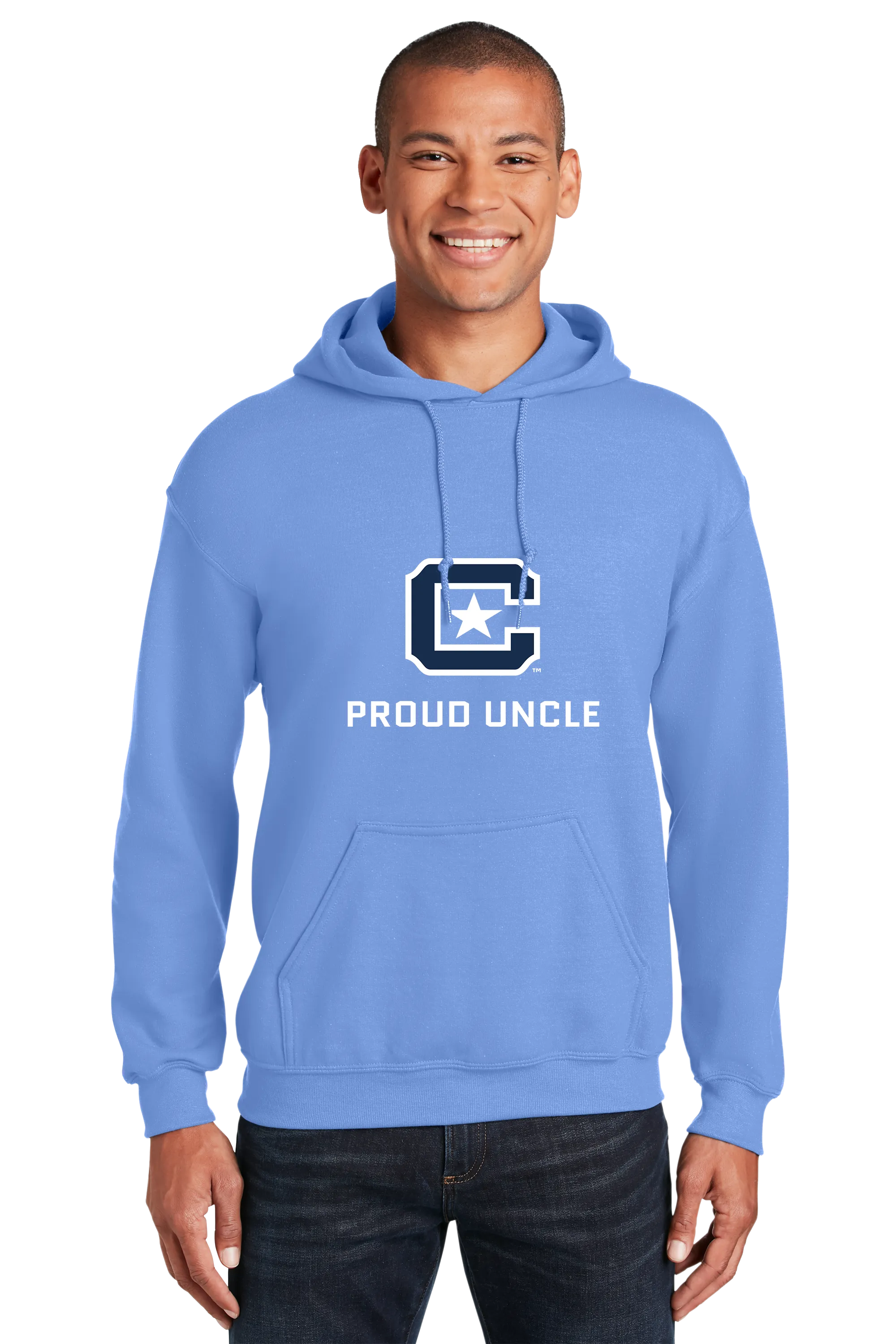 The Citadel Block C Star logo, Proud Uncle,  Heavy Blend™ Hooded Sweatshirt