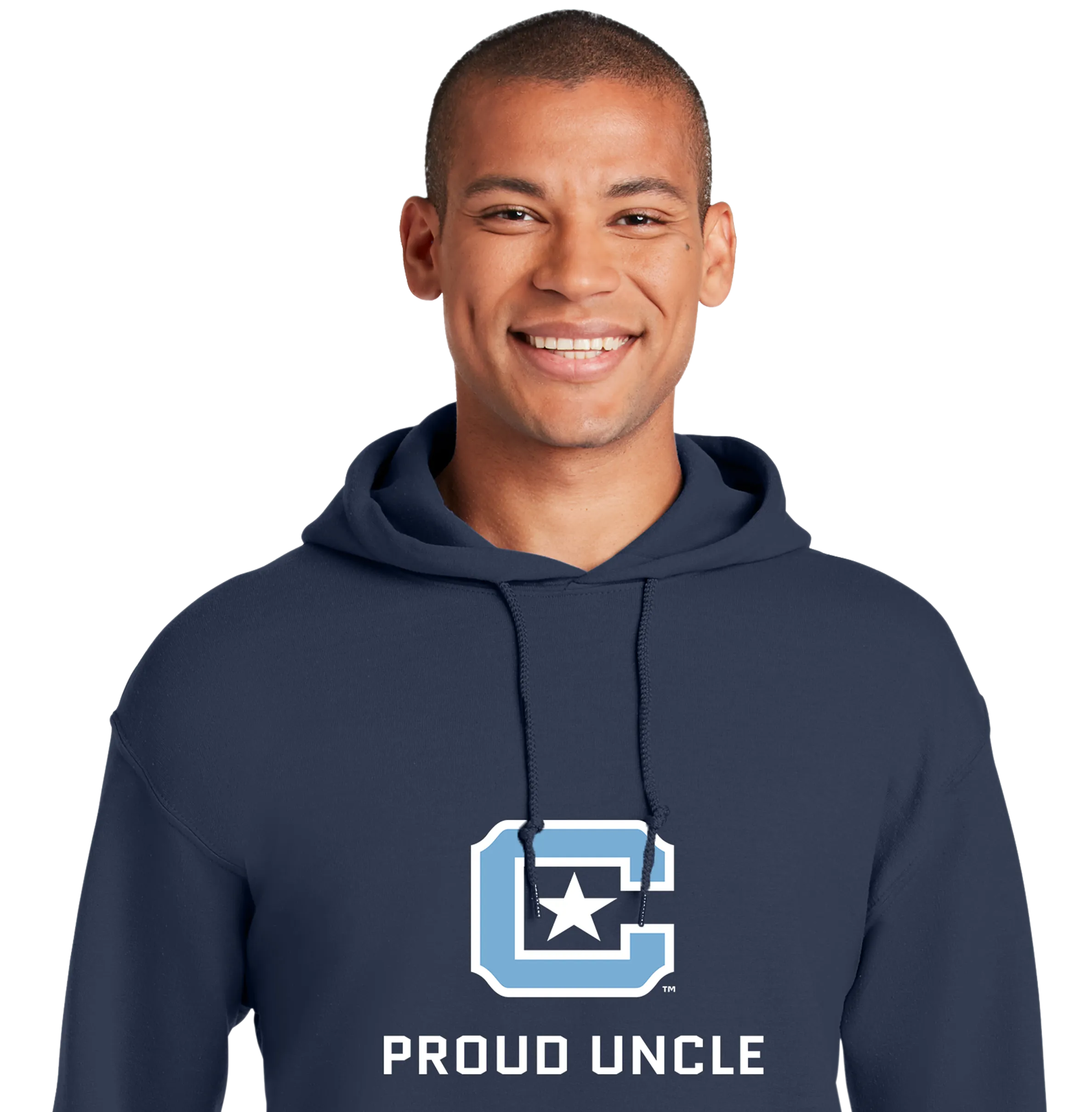 The Citadel Block C Star logo, Proud Uncle,  Heavy Blend™ Hooded Sweatshirt