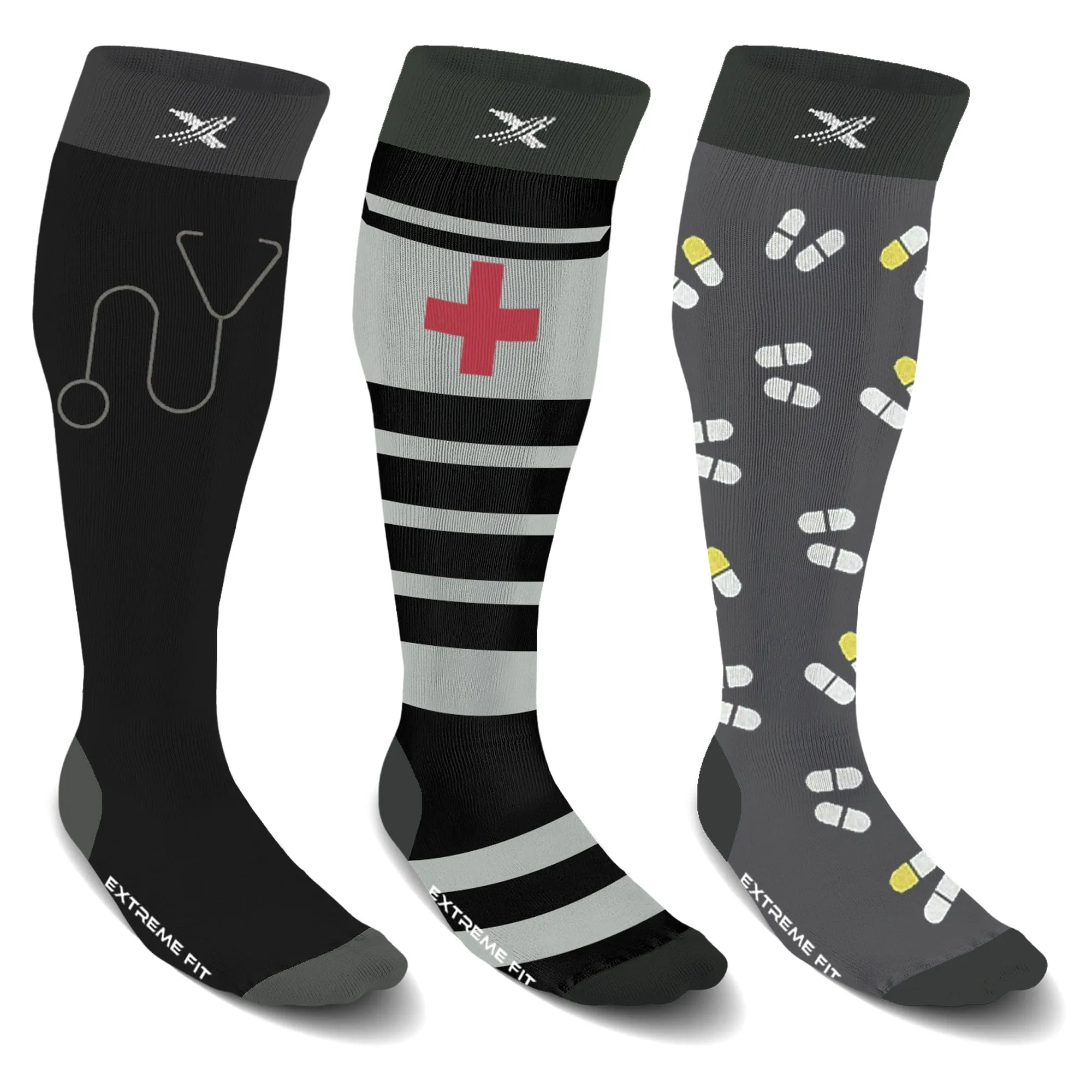 Wide Calf Graduated Socks (3-Pairs)