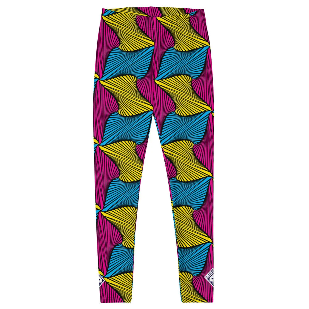 Women's Ankara Wax Print Yoga Pants Workout Leggings For Jiu Jitsu 001